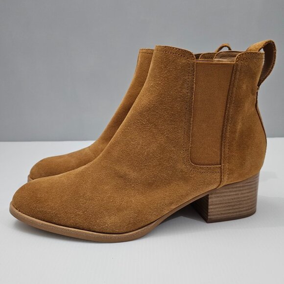 NEW Rag & Bone Walker Ankle Bootie Womens EU 41 Chesnut Tan Suede Chelsea Heel - Picture 1 of 13